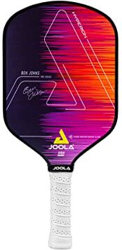 JOOLA Ben Johns Hyperion CAS 13.5 Racchetta per pickleball, superficie abrasiva al carbonio con grana e rotazione elevata, manico allungato, 13,5 mm, con anima in polipropilene a nido d'ape,