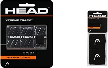 Head Xtremetrack, Tennis Accessori Unisex Adulto, Lime, Taglia unica & Polsino da 2.5”, Accessori Tennis Unisex Adulto, Nero, taglia unica