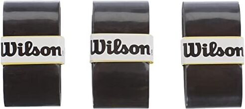 Wilson PRO Overgrip Comfort, Impugnatura per Racchetta da Tennis Unisex-Adulto, Nero, 3 Pezzi