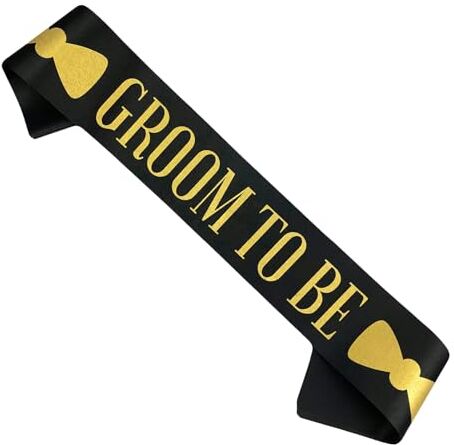 TAMUNI 160 * 10CM 3/6PCS Groom To Be Oro Nero Best Men Team Groom Telai Per Gli Uomini Addio Al Nubilato