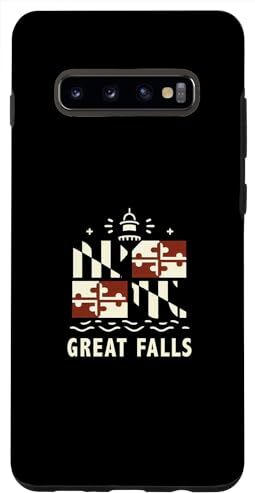 Crown Custodia per Galaxy S10+ Great Falls Maryland Bandiera del Maryland Logo Great Falls MD