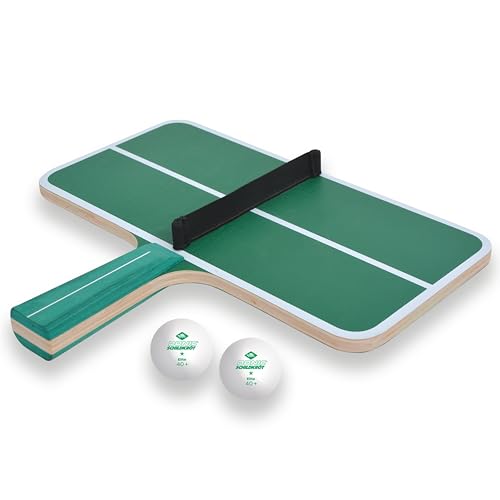 Schildkröt Ping Pong Challenge, Gioco di Abilità da Tenis da Tavolo, 1 Racchetta a Forma di Tavolo da Ping Pong con Reti, 2 Palline, per Grandi e Piccini,