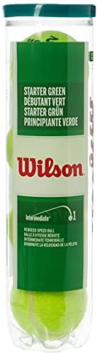 Wilson Palline da Tennis Starter Play Green, Tubo con 4 Palline, per Bambini e Ragazzi, Giallo