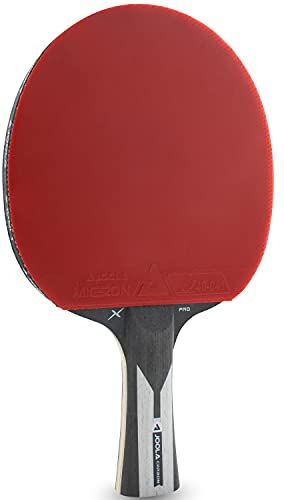 JOOLA Carbon X Pro Racchetta da tennis da tavolo approvata dalla ITTF per giocatori professionisti, 7 stelle, spessore spugna 2 mm, nero e grigio