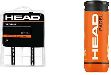 Head 12 Prime, Tennis Accessori Unisex Adulto, Menta, Taglia Unica & Tube 3 Padel Palline