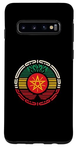 Crown Custodia per Galaxy S10 Etiopia Bandiera Etiopia Logo Etiopia Etiope