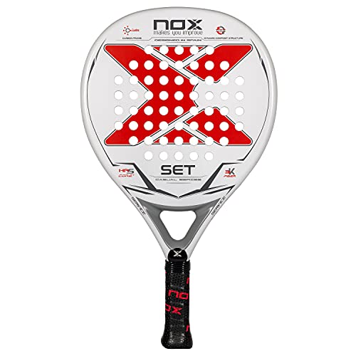 NOX Set Exclusive Series Racchetta da paddle, unisex, bianco-rosso, Standard
