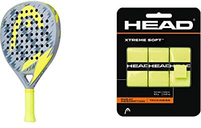 Head Flash Racchetta Da Tennis, ‎‎Grigio Giallo, 60 x 35 x 8 Cm & Xtremesoft, Accessori Tennis Unisex Adulto, Giallo, Taglia unica