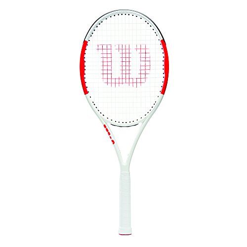 Wilson Six.One Lite 102,  Racchetta da Tennis per Giocatori Ambiziosi Unisex Adulto, Rosso/Grigio, L1