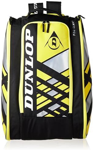 Dunlop , Pro Series Thermo, Borsa Da Padel, Nero/Giallo, U, Unisex-Adult.