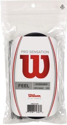 Wilson Nero, PRO Sensation-Overgrip (Confezione da 30), Taglia Unica, Colore Unisex-Adulto