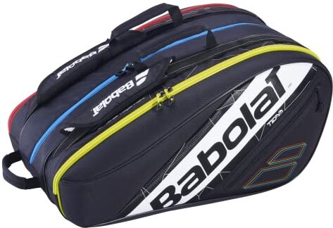 Babolat RH Team Padel, Borsa Unisex-Adulto, Nero-Bianco-Giallo-Blu-Rosso, Taglia Unica