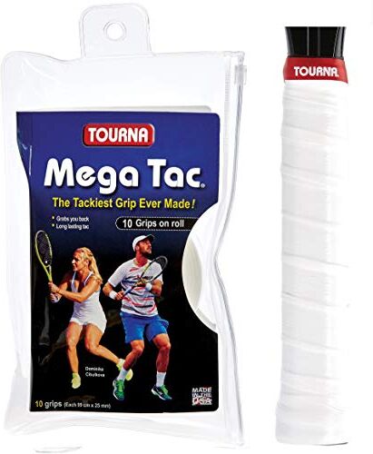 Tourna Mega TAC Grip 10 rotoli di nastro per le mani (grip) da tennis