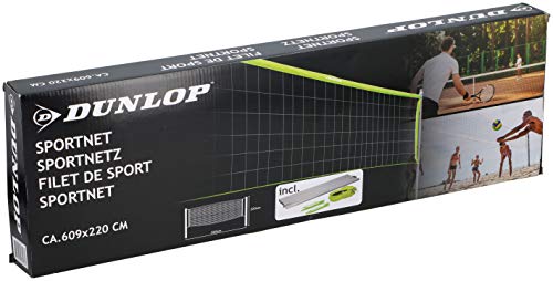 Dunlop - Set di Rete Sportiva, Colore Bianco/Verde, m,