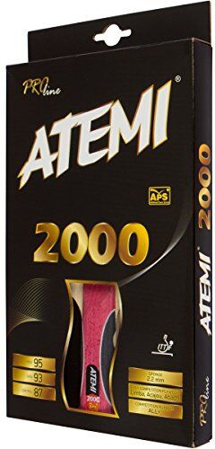 Atemi 2000 racchette da ping pong Pro Line 2000 racchetta da tennis da tavolo omologate dalla ITTF, per adulti, unisex, Unico