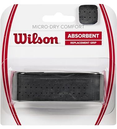 Wilson Micro-dry, Comfort Repl Grip Federer Nero Unisex Adulto, Taglia unica