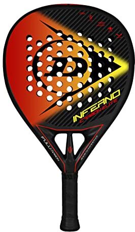 Dunlop , Inferno Carbon Elite, Racchetta Da Padel, Nero/Arancione/Giallo, U, Unisex-Adult.