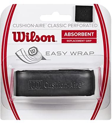 Wilson Grip WRZ4210BK Impugnatura Cushion Aire Classic Perforated, Grip Base, Unisex, Nero, 1 Unità