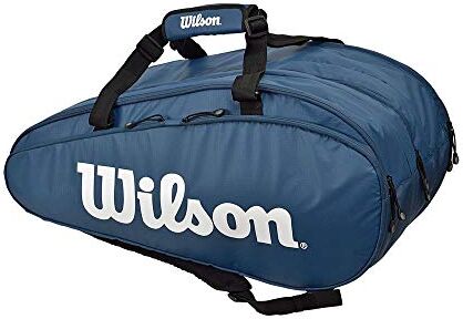 Wilson Tour,  Borsone per Racchette da Tennis, per 15 Racchette, Con Spallacci, Blu/Bianco