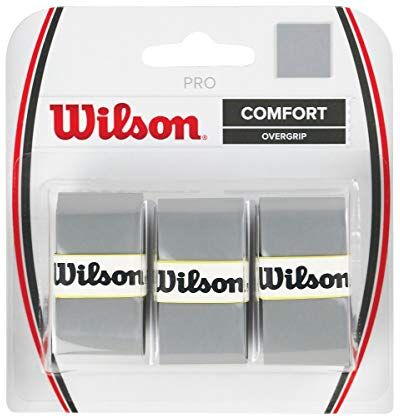 Wilson Racchette da Tennis PRO Over Grip, Argento, Confezione da 3