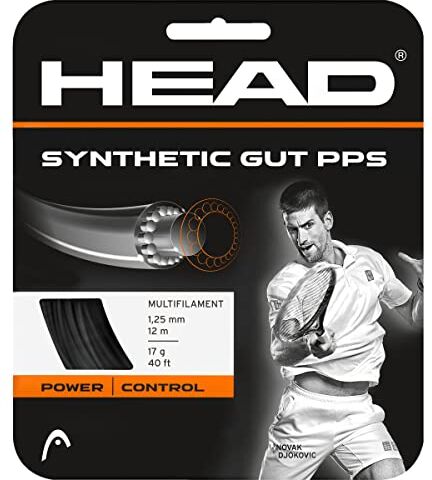 Head Synthetic Gut Pps Set Racchetta da Tennis, Unisex Adulto, Nero, 16