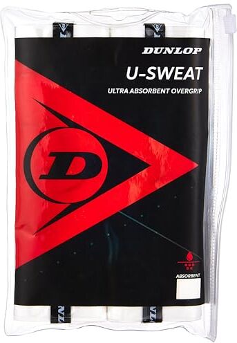 Dunlop U Sudore, Impugnatura da Tennis Unisex, Bianco, Taglia Unica