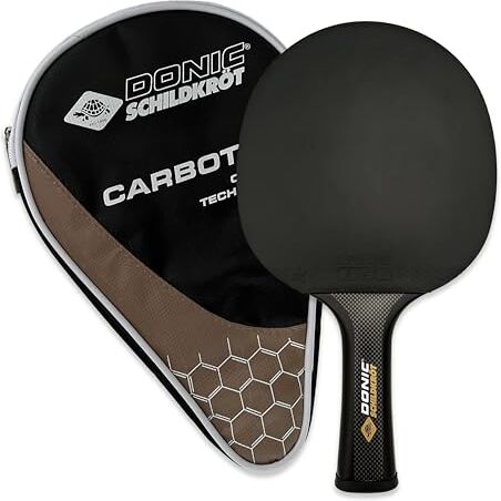 Schildkröt Donic- 7000, 100% Carbonio, 2,3 Mm, Rivestimento, Racchetta Da Ping Pong CarboTec Spugna Unisex Adulto, Multicolore, Taglia unica