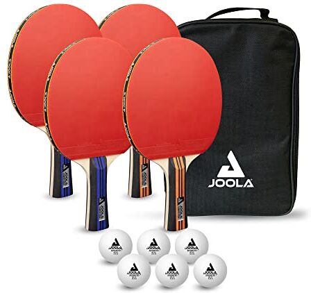 JOOLA Set Family Advanced, Ping Pong Unisex, Adulto, Multicolore, 20 x 27 x 8 cm