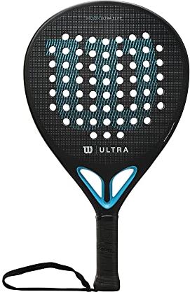 Wilson , Racchetta Da Padel Ultra Elite V2 Fibra Di Vetro EVA Unisex Adulto, Nero/Blu (Multicolore), 2