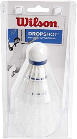 Wilson Dropshot Shuttlecocks, Volani da Badminton, 3 Pezzi, Plastica/Sughero Naturale,  Unisex, Bianco