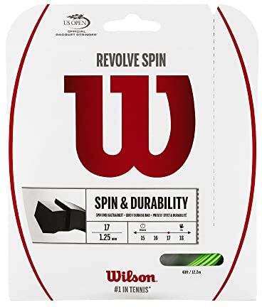 Wilson Corda da Tennis Revolve Spin, 12.2 m, Unisex, Verde, 1.25 mm