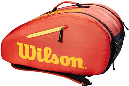 Wilson Borsa da Padel per Bambini e Ragazzi, Per un Massimo di 4 Racchette, Arancione/Giallo,