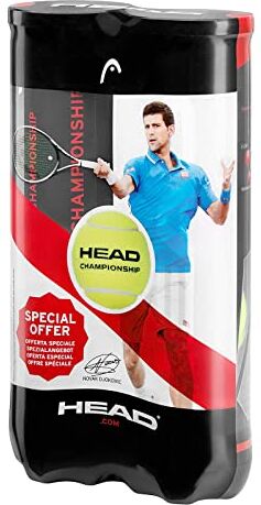 Head 2X4B Championship Novak, Palline Tennis Unisex Adulto, Giallo, Taglia unica, 8 palle