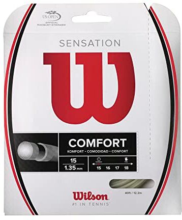 Wilson WRZ940900 Corda da Tennis Sensation, 12.2 m, Unisex, Natural, 1.35 mm