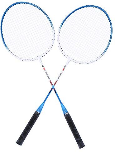 HURRISE Racchetta Da Badminton, Testo=Accessori Da Badminton Racchetta Da Badminton Durevole Per Lingua=De Per Racchetta Da Badminton Set Di Racchette Professionali The School(Blue)