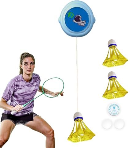 Luckxing Dispositivo per l'allenamento del badminton, rimbalzo per l'allenamento del badminton,Strumento di auto-allenamento per badminton luminoso   Strumento di allenamento per il rimbalzo del