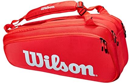 Wilson Super Tour Borsa unisex per adulti, 6 pezzi, colore: Rosso