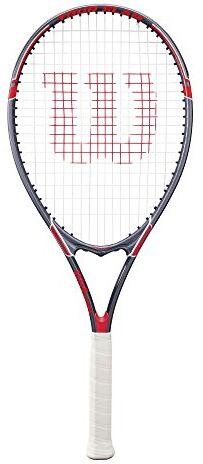 Wilson Tour Slam Adult Strung Tennis Racket, 4 3/8" Red/Black