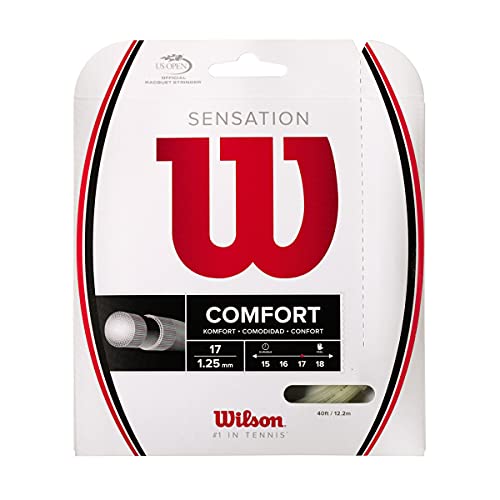 Wilson WRZ941100 Corda da Tennis Sensation, 12.2 m, Unisex, Natural, 1.25 mm