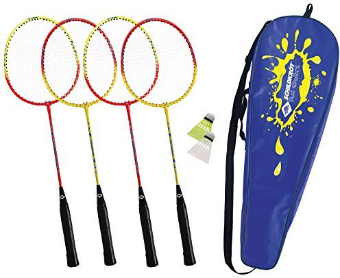 Schildkröt Schildköt Badminton Set per 4 Giocatori, 4 Racchette, 2 Volani, In una Pratica Borsa, 970909