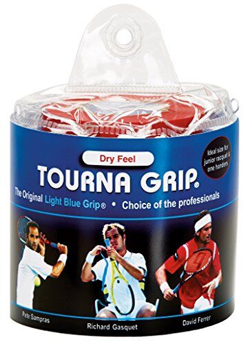 Tourna Grip, Original Dry Feel Tennis Grip (30 impugnature) in un sacchetto di vinile