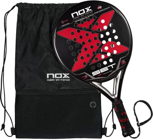 NOX Set di racchette da padel, serie esclusiva, colore nero, rosso, standard (Amazon Exclusive Set 22)