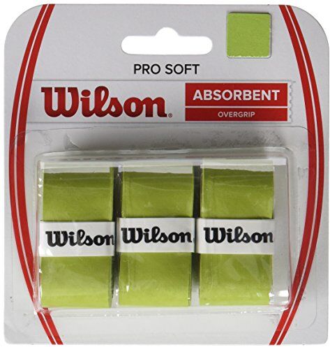 Wilson Grip WRZ4040LI Impugnatura Pro Soft Overgrip, Unisex, Verde, 3 Unità