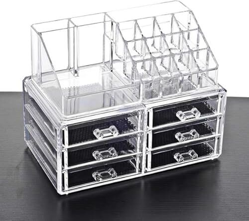 Trade Shop Organizzatore Cosmetici Make Up 6 Cassetti Espositore Organizer 16 Comparti -