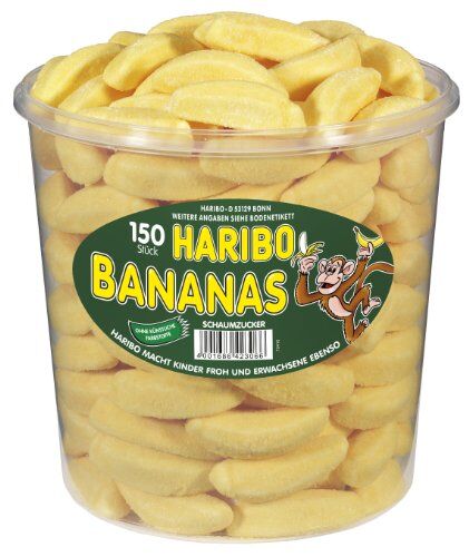 HARIBO Schuim Bananen silo 150 stuks Doos 6 silo's
