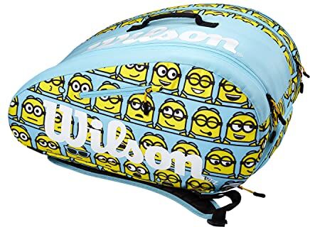 Wilson Minions 2.0 JR Padel Bag, Borsa Unisex-Youth, Black/Yellow, Junior