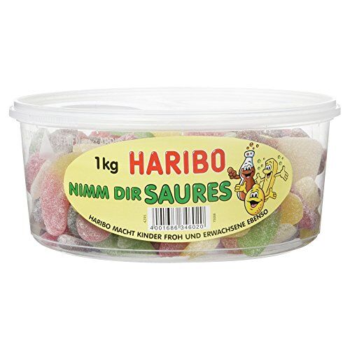 HARIBO Nimm Dir Saures, confezione da 1 (1 lattina da 1 kg)