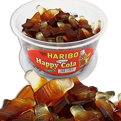 HARIBO Happy Cola, barattolo da 150 pezzi, 1200 g