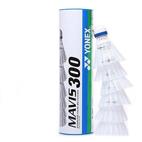 YONEX Mavis 300 Volani Badminton, Bianco, 78-Medium-Azzurro (6 pezzi per pacco)
