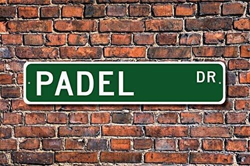 BCTS Padel Padel Sign Padel Fan Padel Player Padel Regalo Padel Padel US amp; Canadian Racchetta Sport Tennis/Squash Custom Stre Outdoor Street Sign 10,2 x 40,6 cm